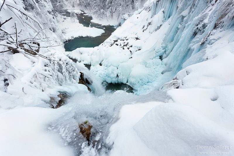 Frozen Plitvice Lakes