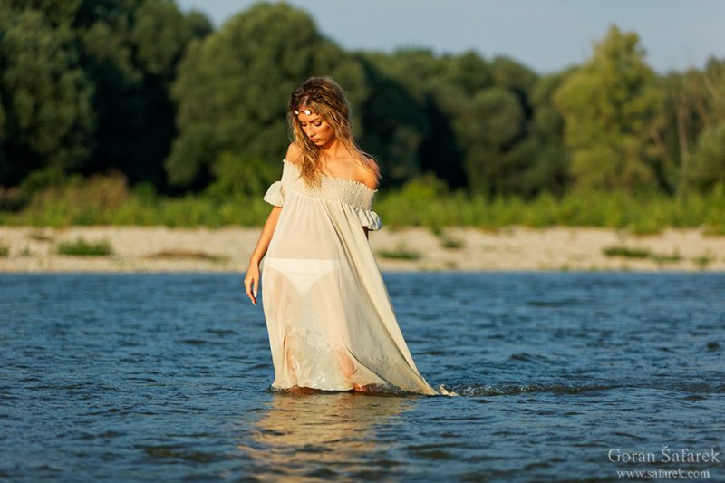 gitl, beautiful, river fairy, model, drava, dress, beautiful, young