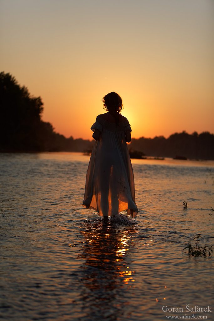 gitl, beautiful, river fairy, model, drava, dress, beautiful, young