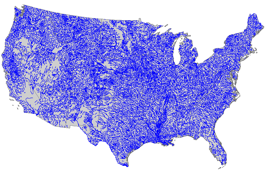 usa, US, rivers, network, hidrology