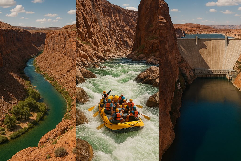 canyons, dams, rafting, nature