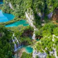 plitvice lakes, aerial, drone, from above