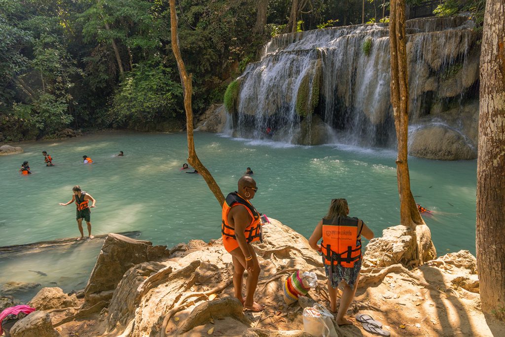 erawan, waterfall, thailand