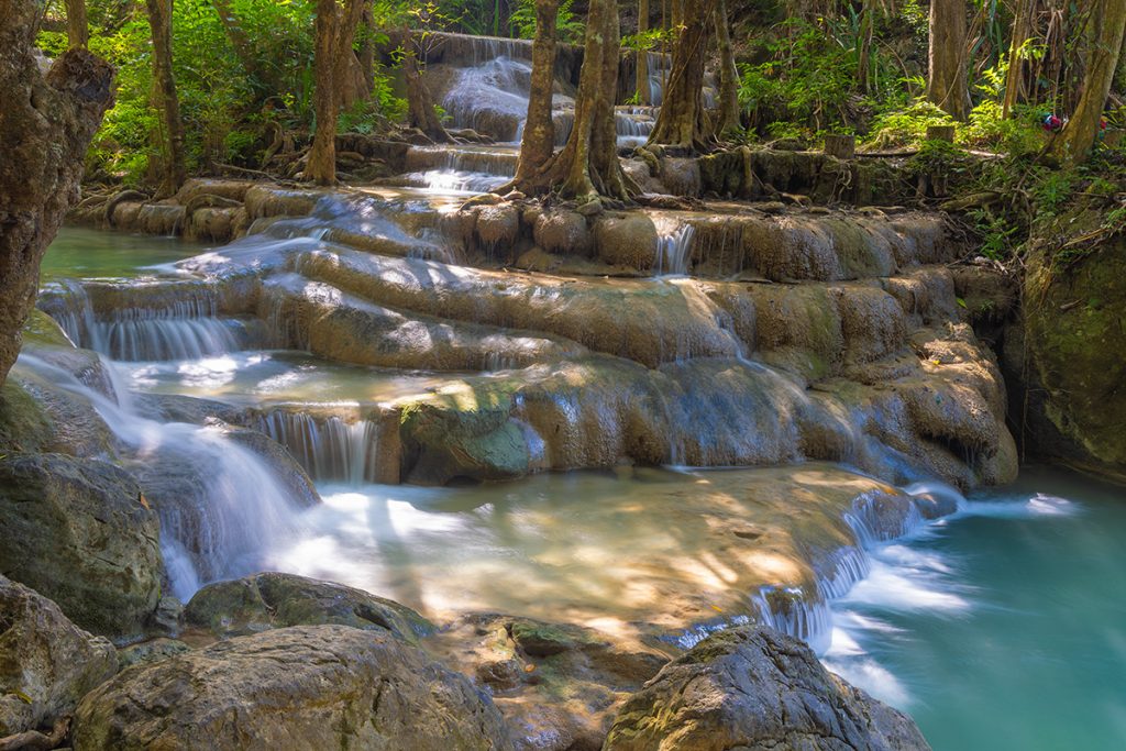 erawan, waterfall, thailand