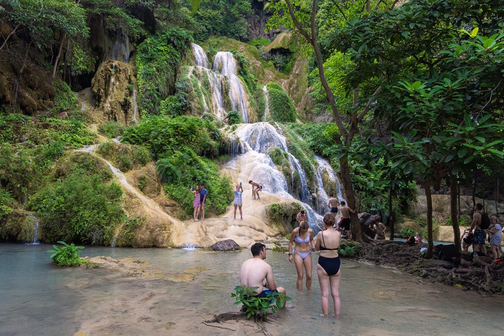 erawan, waterfall, thailand