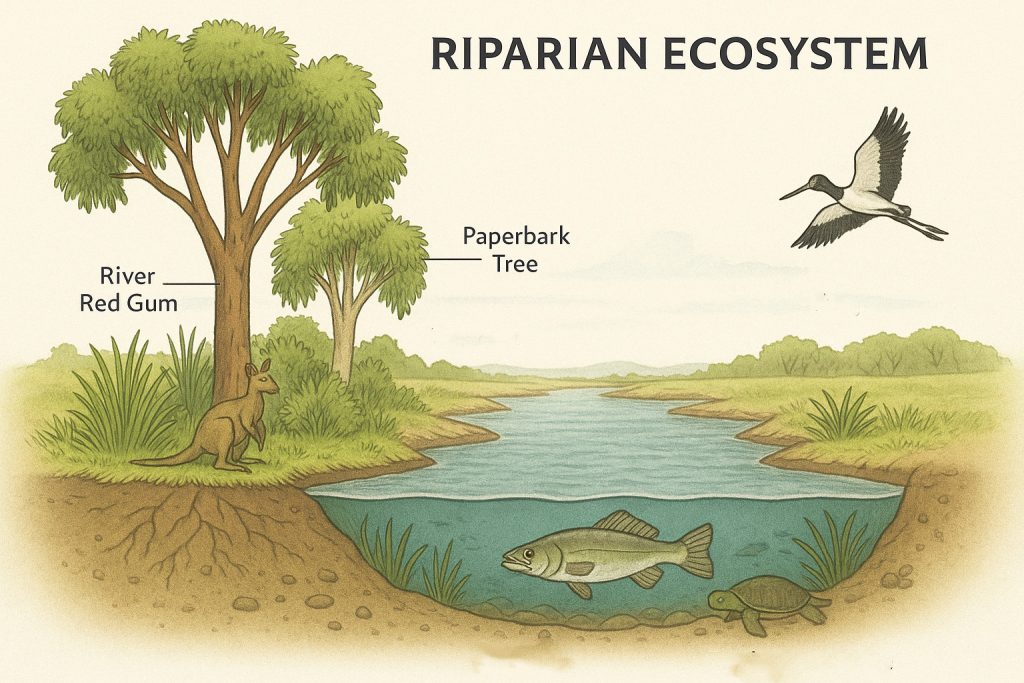 riparian ecosystrems,rivers of Australia