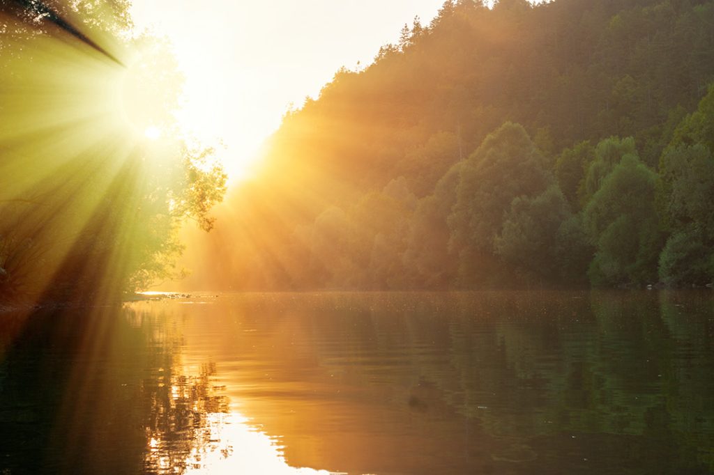 Kupa, Kolpa, river, sunset, color
