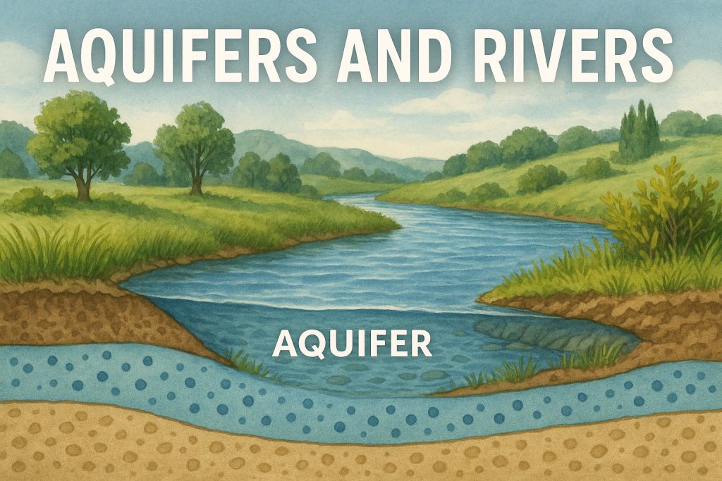 aquifers, rivers