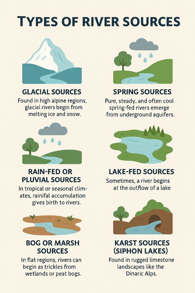 river source, types
