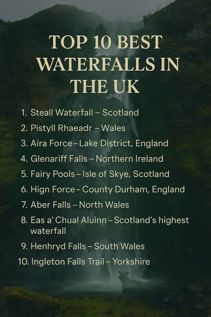 best waterfalls in the UK