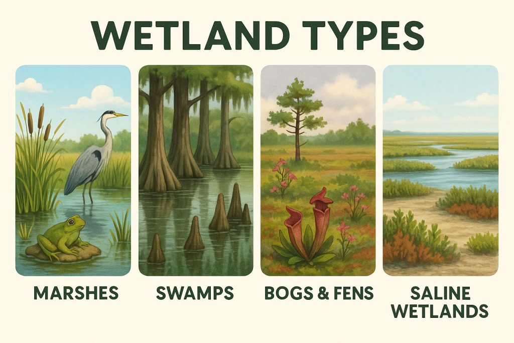 types of wetlands