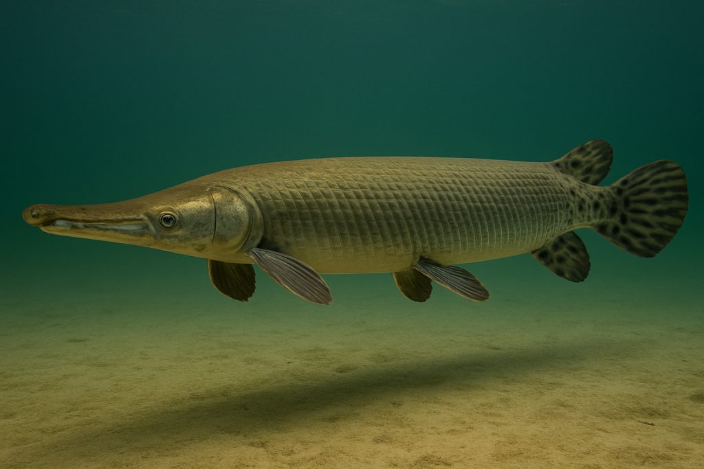 Alligator Gar, Atractosteus spatula, largest freshwater fish in the world