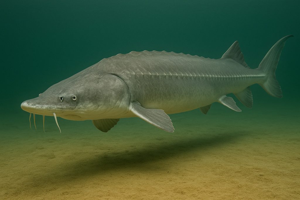 Beluga Sturgeon, Huso huso, largest freshwater fish in the world