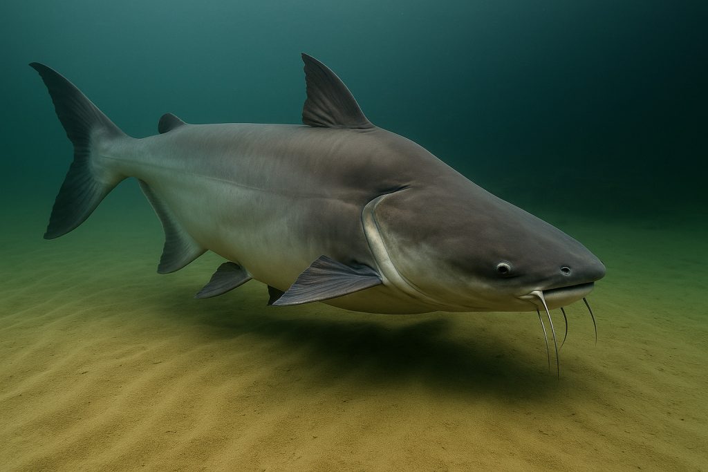 Mekong Giant Catfish, Pangasianodon gigas, largest freshwater fish in the world