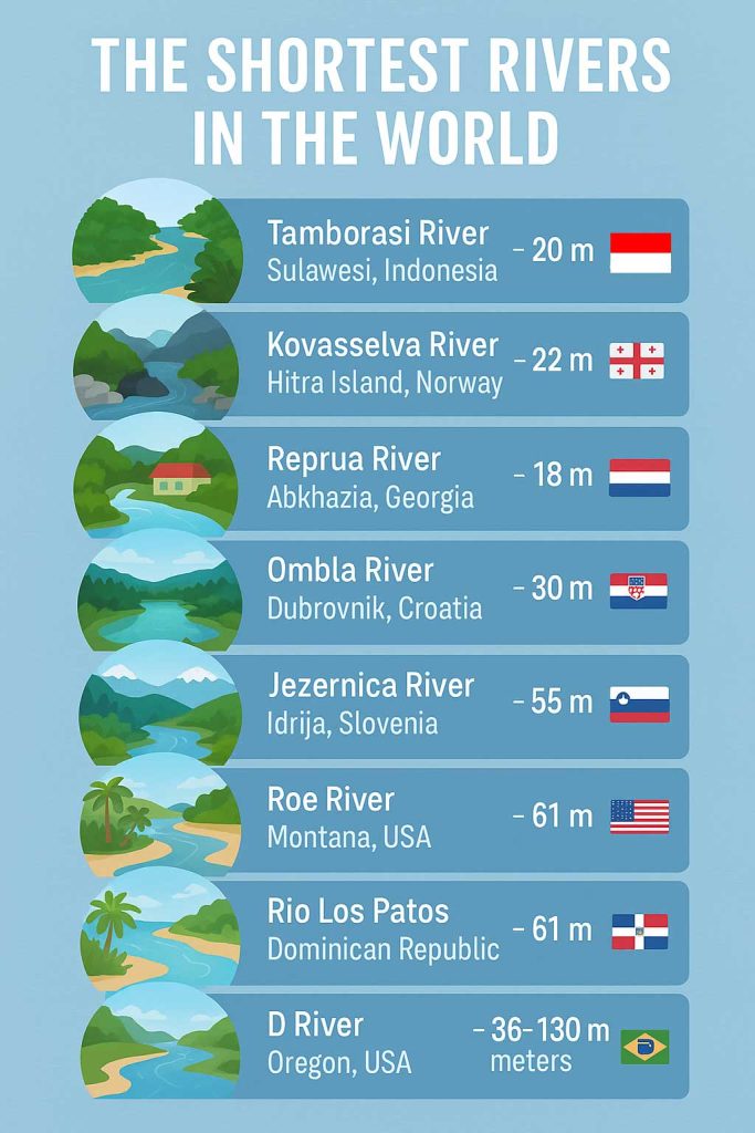 shortest rivers in the world